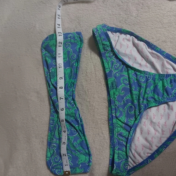 Lilly Pulitzer Blue and Green Patterned Bikini - Picture 3 of 5